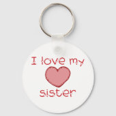 Ich Liebe meine Schwester Schlüsselanhänger (Vorderseite)