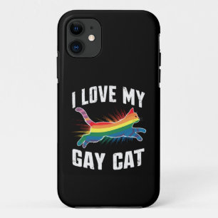 Ich liebe meine schwule Katze lustiger Regenbogen  Case-Mate iPhone Hülle