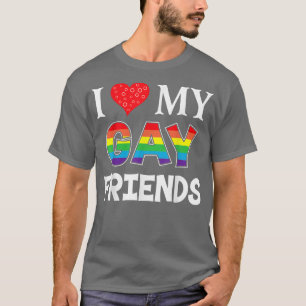 Ich liebe meine schwulen Freunde LGBT Lesben Regen T-Shirt