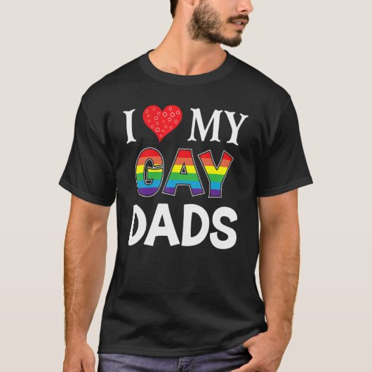 Ich Liebe meine schwulen Vater Lgbt Lesbian Rainbo T-Shirt (Vorderseite)