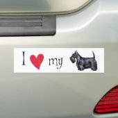 Ich Liebe meine Scottie Autoaufkleber (Auf Auto)