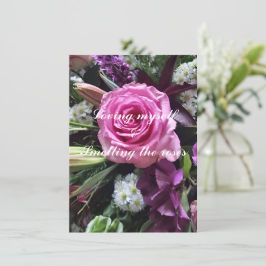 Ich liebe meine selbst flache Grußkarte (Stehend Vorderseite)