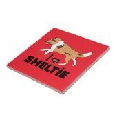 Ich Liebe meine Sheltie Shetland Sheepdog Fliese (Seite)