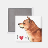 Ich Liebe meine Shiba Inu Magnet (Vorderseite/Rückseite)