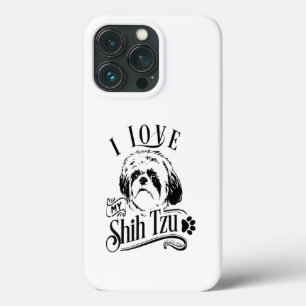 Ich Liebe meine Shih Tzu I Süße Tier Pet Paw Dog Case-Mate iPhone Hülle