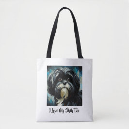 Ich Liebe meine Shih Tzu Tote Tasche