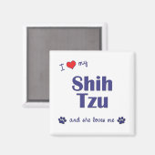 Ich Liebe meine Shih Tzu (weibliche Hunde) Magnet (Vorderseite/Rückseite)