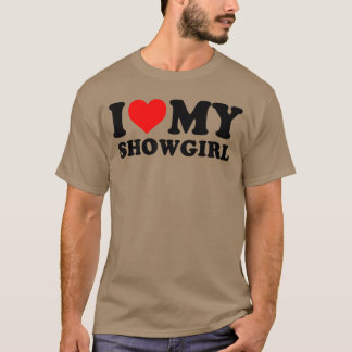 Ich liebe meine Showgirl Red Heart retro retro T-Shirt