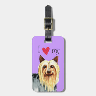 Ich Liebe meine Silky Terrier Gepäckanhänger