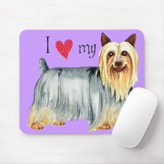 Ich Liebe meine Silky Terrier Mousepad (Mit Mouse)