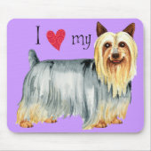 Ich Liebe meine Silky Terrier Mousepad (Vorne)