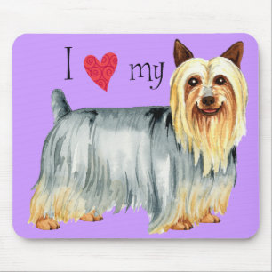 Ich Liebe meine Silky Terrier Mousepad