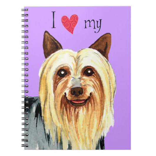 Ich Liebe meine Silky Terrier Notizblock (Vorderseite)