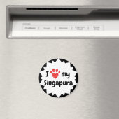 Ich Liebe meine Singapurerkatze Magnet (In Situ (Geschirrspüler))