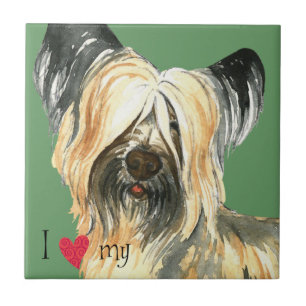 Ich Liebe meine Skye Terrier Fliese