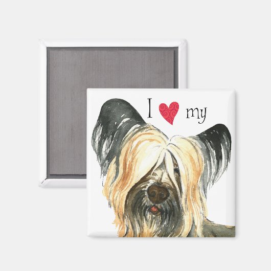 Ich Liebe meine Skye Terrier Magnet (Vorderseite/Rückseite)