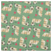 Ich Liebe meine Skye Terrier Stoff (Muster)