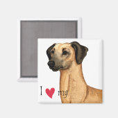 Ich Liebe meine Sloughi Magnet (Vorderseite/Rückseite)