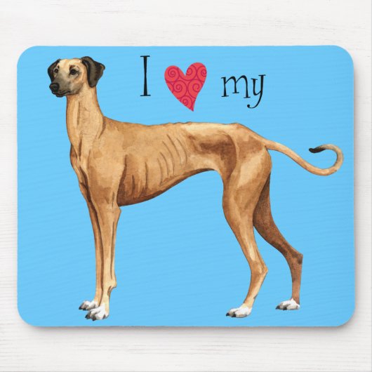 Ich Liebe meine Sloughi Mousepad (Vorne)