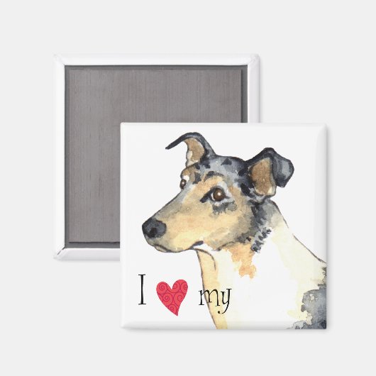 Ich Liebe meine Smooth Collie Magnet (Vorderseite/Rückseite)