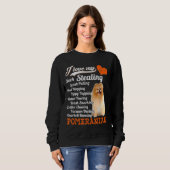 Ich Liebe meine Socken stehlen Leine Pullman Spitz Sweatshirt (Vorne ganz)