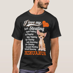 Ich Liebe meine Socken stehlen Leine ziehen Chihua T-Shirt