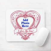 Ich Liebe meine Söhne! Foto Red Hearts Mousepad (Mit Mouse)
