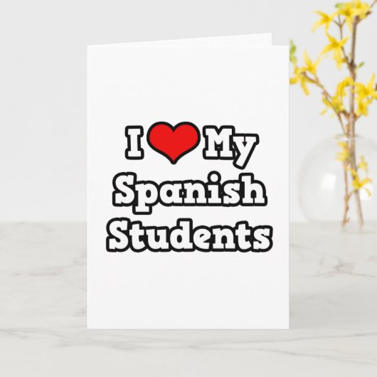 Ich Liebe meine Spanischschüler Karte (Gelbe Blume)