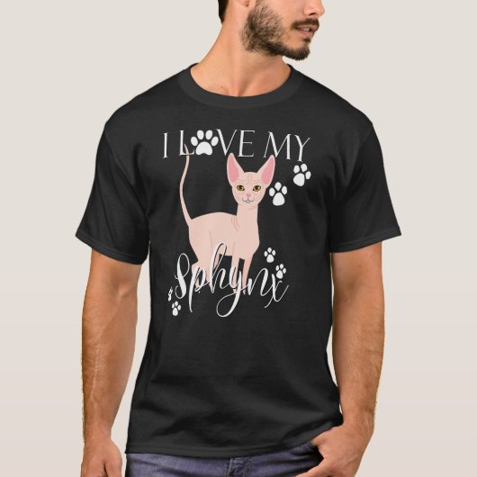 Ich Liebe meine Sphynx Ca Cats Lady Mama Kitty Kit T-Shirt (Vorderseite)