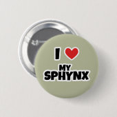 Ich Liebe meine Sphynx-Katze Button (Vorne & Hinten)