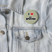 Ich Liebe meine Sphynx-Katze Button (Beispiel)