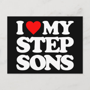 ICH LIEBE MEINE STEP SONS POSTKARTE