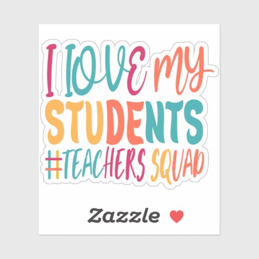 ICH LIEBE MEINE STUDENTEN. AUFKLEBER (Blatt)