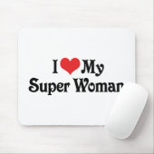 Ich Liebe meine Super-Frau Mousepad (Mit Mouse)