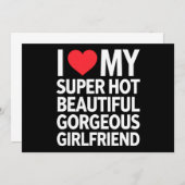 Ich Liebe meine super heiße wunderschöne Freundin Einladung (Vorne/Hinten)