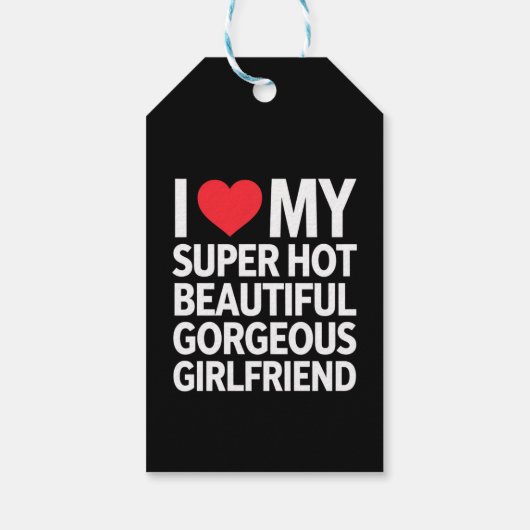 Ich Liebe meine super heiße wunderschöne Freundin Geschenkanhänger (Rückseite)