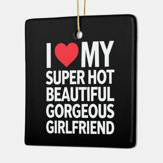 Ich Liebe meine super heiße wunderschöne Freundin Keramikornament (Links)