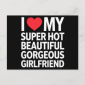 Ich Liebe meine super heiße wunderschöne Freundin Postkarte (Vorderseite)