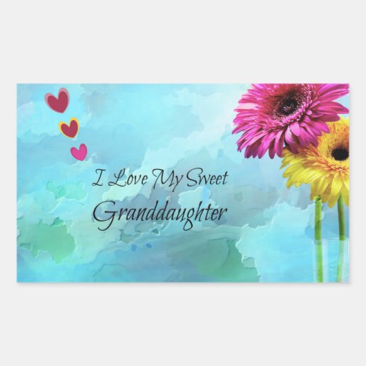 Ich Liebe meine süße Enkeltochter Rechteckiger Aufkleber (Vorderseite)