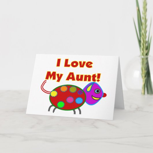 Ich Liebe meine Tante Karte (Vorderseite)