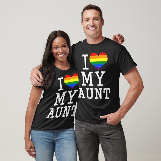 Ich Liebe meine Tante LGBT Flag Niedlich Gay Aunti T-Shirt (Unisex)
