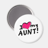 Ich Liebe meine Tante! Magnet (Vorderseite/Rückseite)