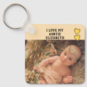 Ich Liebe meine Tante Namen Fotos gelb doppelseiti Schlüsselanhänger (Vorderseite)