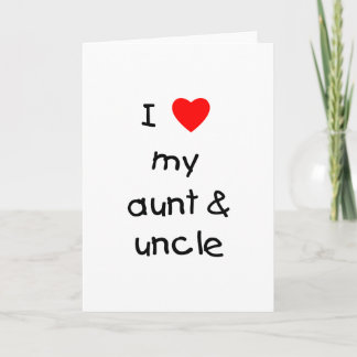 Ich Liebe meine Tante & Onkel Karte