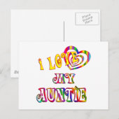 Ich Liebe meine Tante Postkarte (Vorne/Hinten)