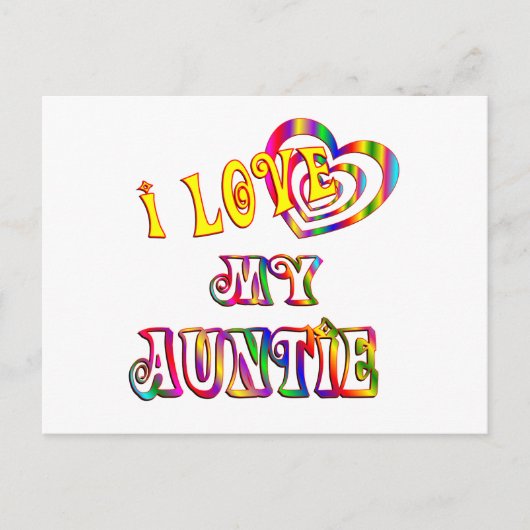 Ich Liebe meine Tante Postkarte (Vorderseite)