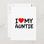 Ich Liebe meine Tante Postkarte (Vorne/Hinten)