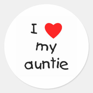 Ich Liebe meine Tante Runder Aufkleber