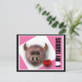 Ich Liebe meine Taurus Postkarte (Stehend Vorderseite)