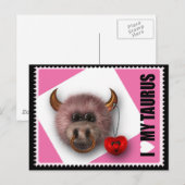 Ich Liebe meine Taurus Postkarte (Vorne/Hinten)